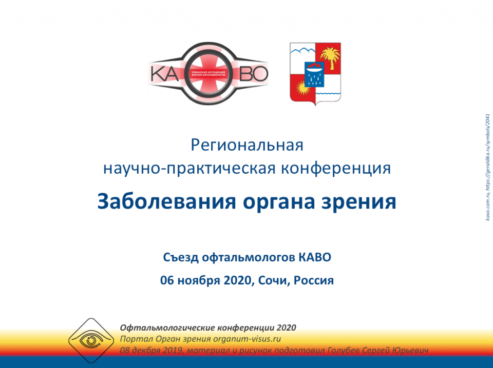 Офтальмология Кубани Съезд КАВО Сочи