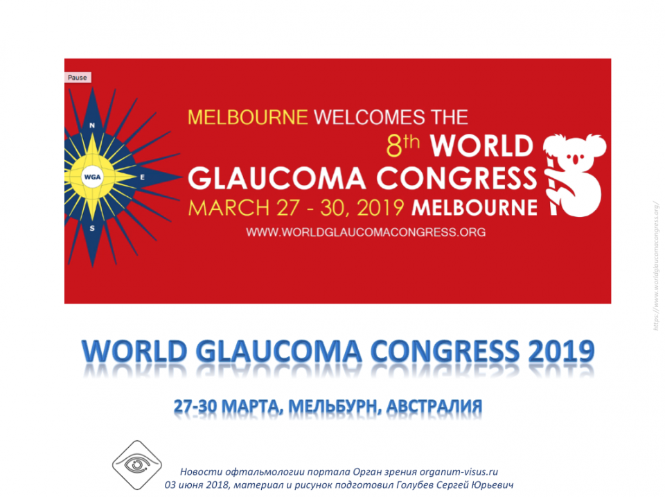 Глаукома WGC 2019 Всемирный Глаукомный Конгресс