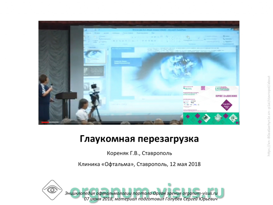 Глаукома Глаукомная перезагрузка Кореняк Г.В.
