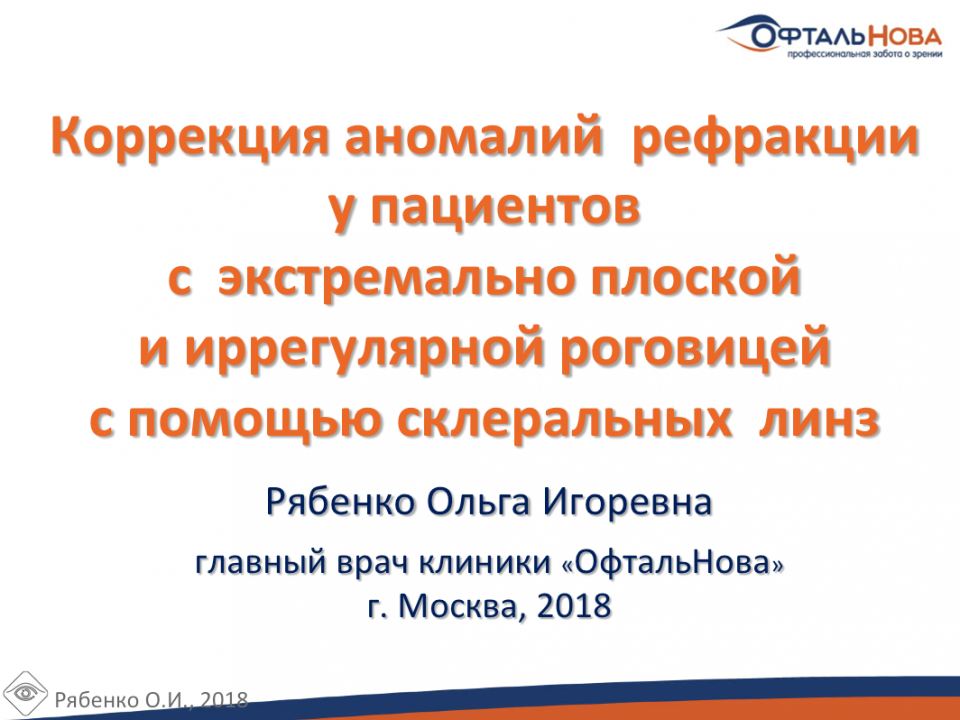 Склеральные линзы Zenlens® Плоская роговица