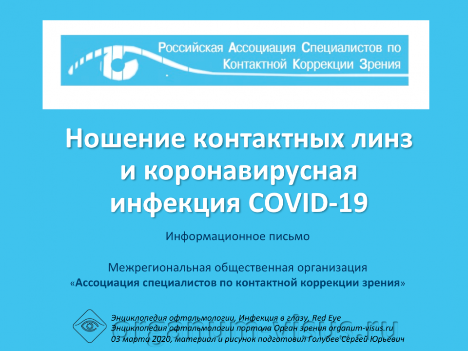 Ношение контактных линз и COVID-19