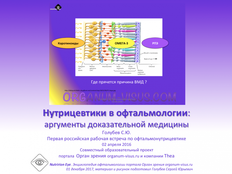 Офтальмонутрицевтика В чем причина ВМД
