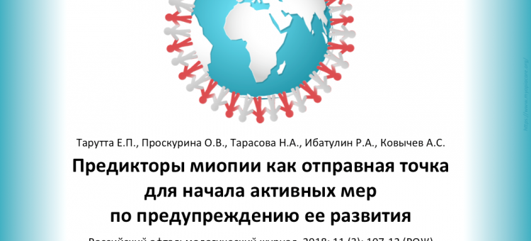 Предикторы миопии Тарутта Е.П. с соавт. РОЖ 2018