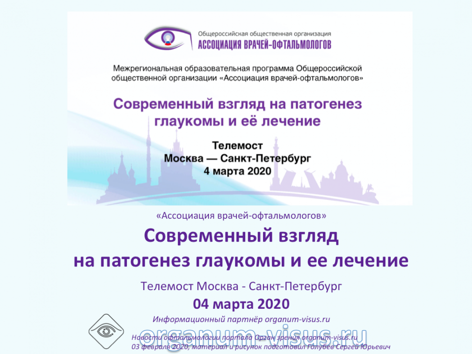 Телемост Офтальмологов Москва Санкт-Петербург 2020