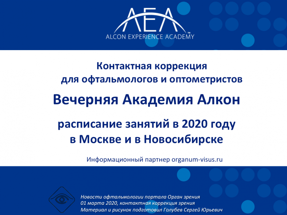 Контактная коррекция Вечерняя Академия Алкон 2020
