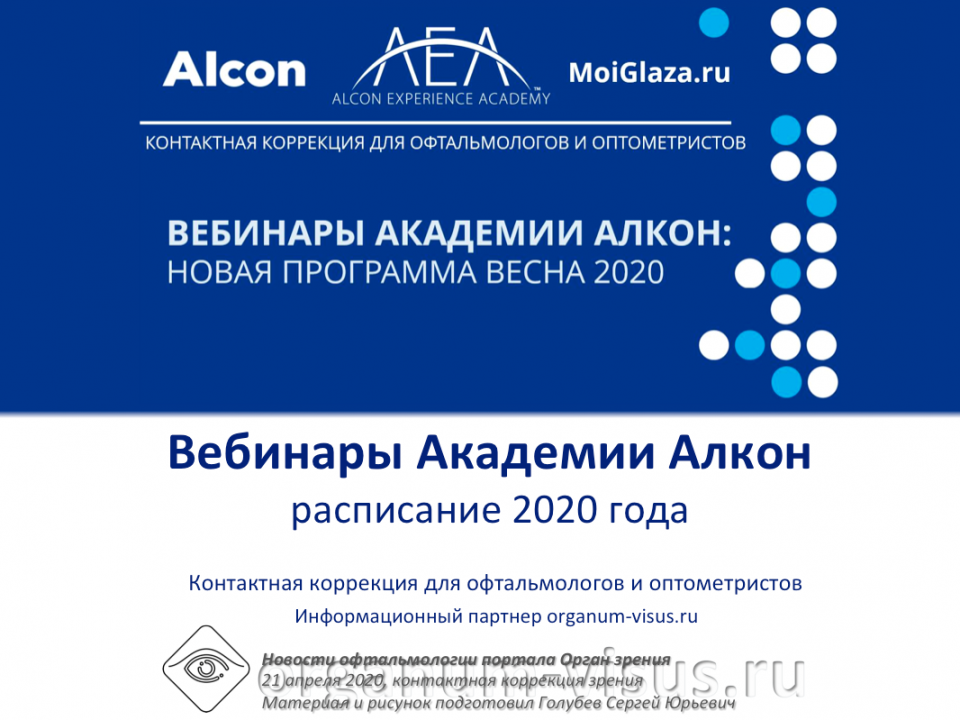 Вебинары Академии Алкон Расписание