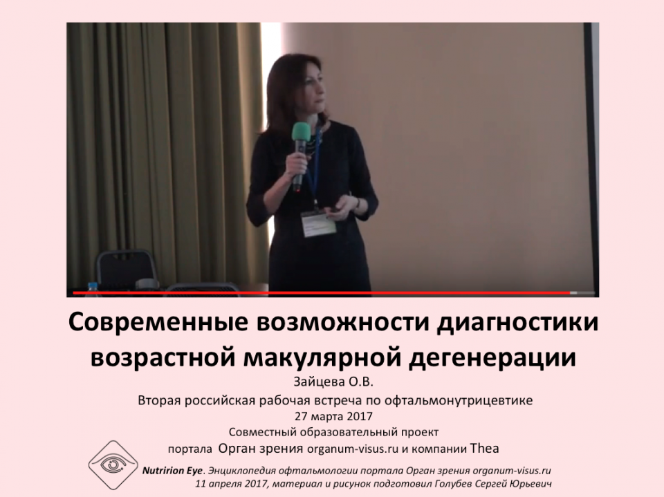 Нутрицевтики Диагностика ВМД Зайцева О.В.