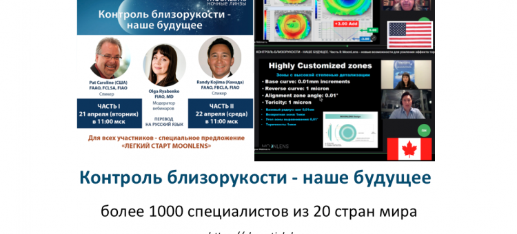 Контроль близорукости Вебинар Россия США Канада