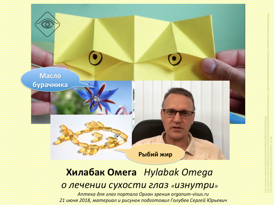 Хилабак Омега Лечение сухости глаз