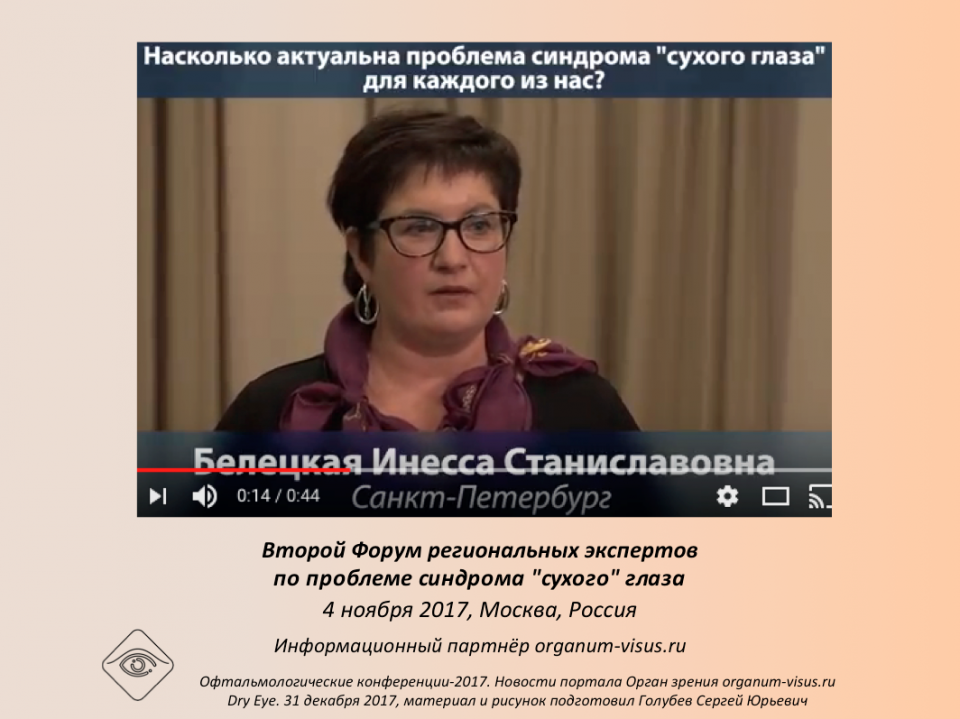 Сухой глаз Ответы на вопросы Белецкая И.С.