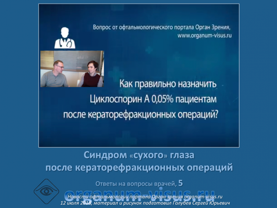 Сухой глаз Как правильно назначить Циклоспорин А