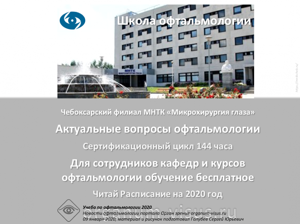 Офтальмология Учеба для преподавателей Бесплатно