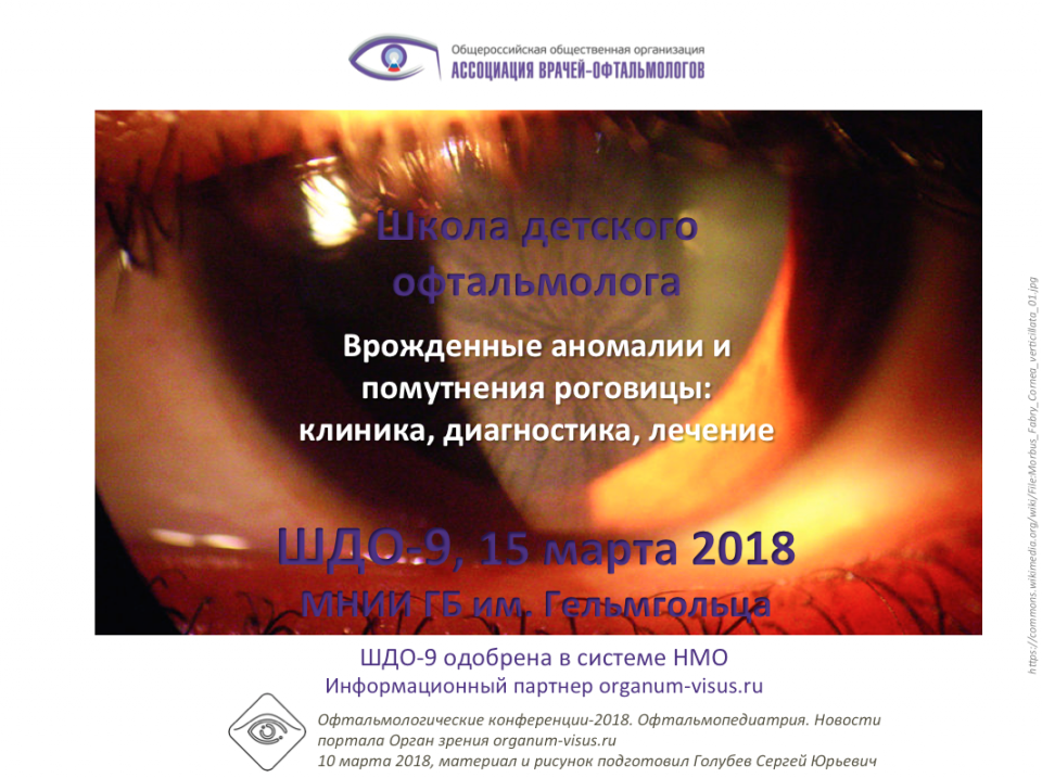 Школа детского офтальмолога ШДО-9 Москва Россия
