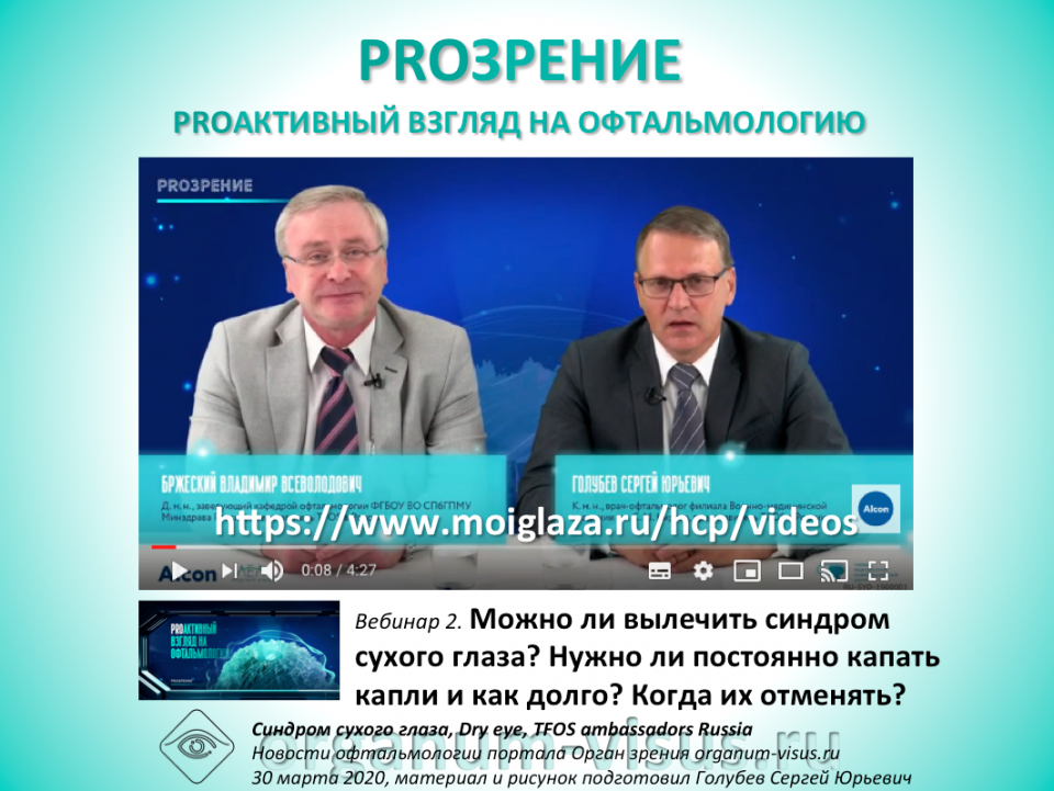 Proзрение Proактивный взгляд на офтальмологию Сухой глаз