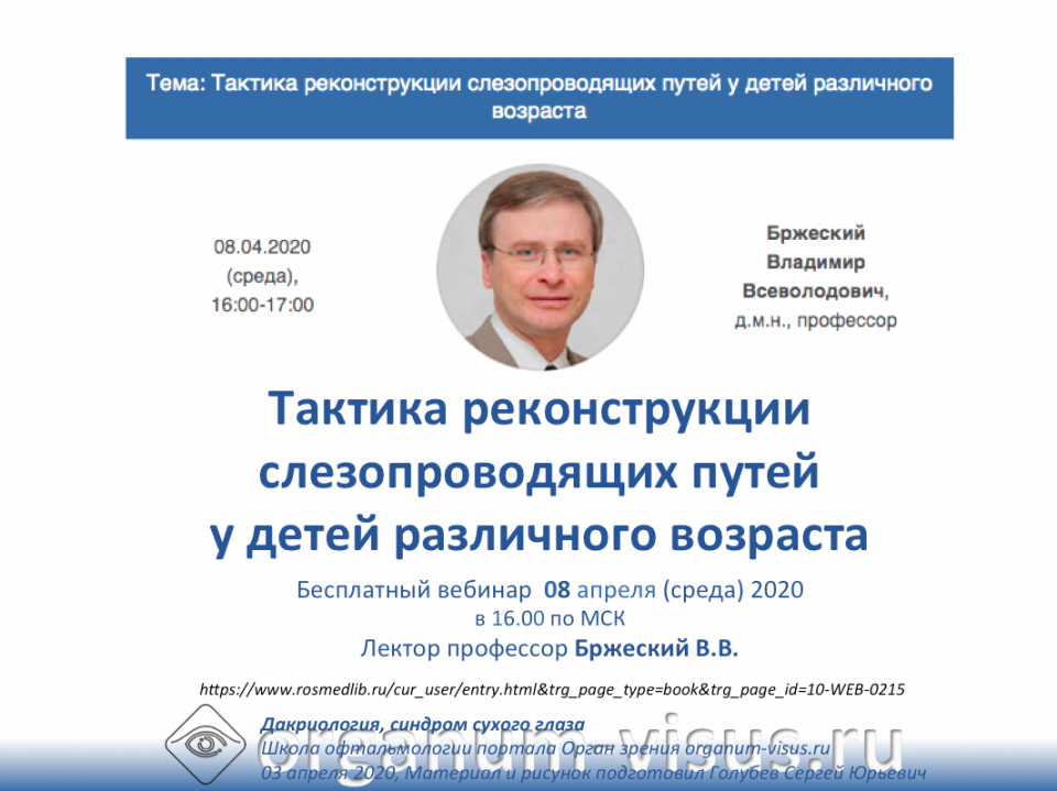 Учеба по офтальмологии Дакриохирургия